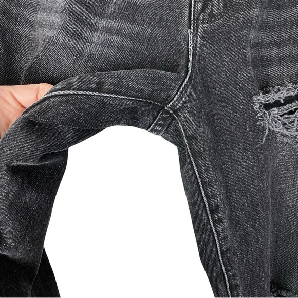 Frame Le Mini Boot Jeans Waist 29 Womens 8 Pepperdine Slash Distressed Black - Picture 6 of 11